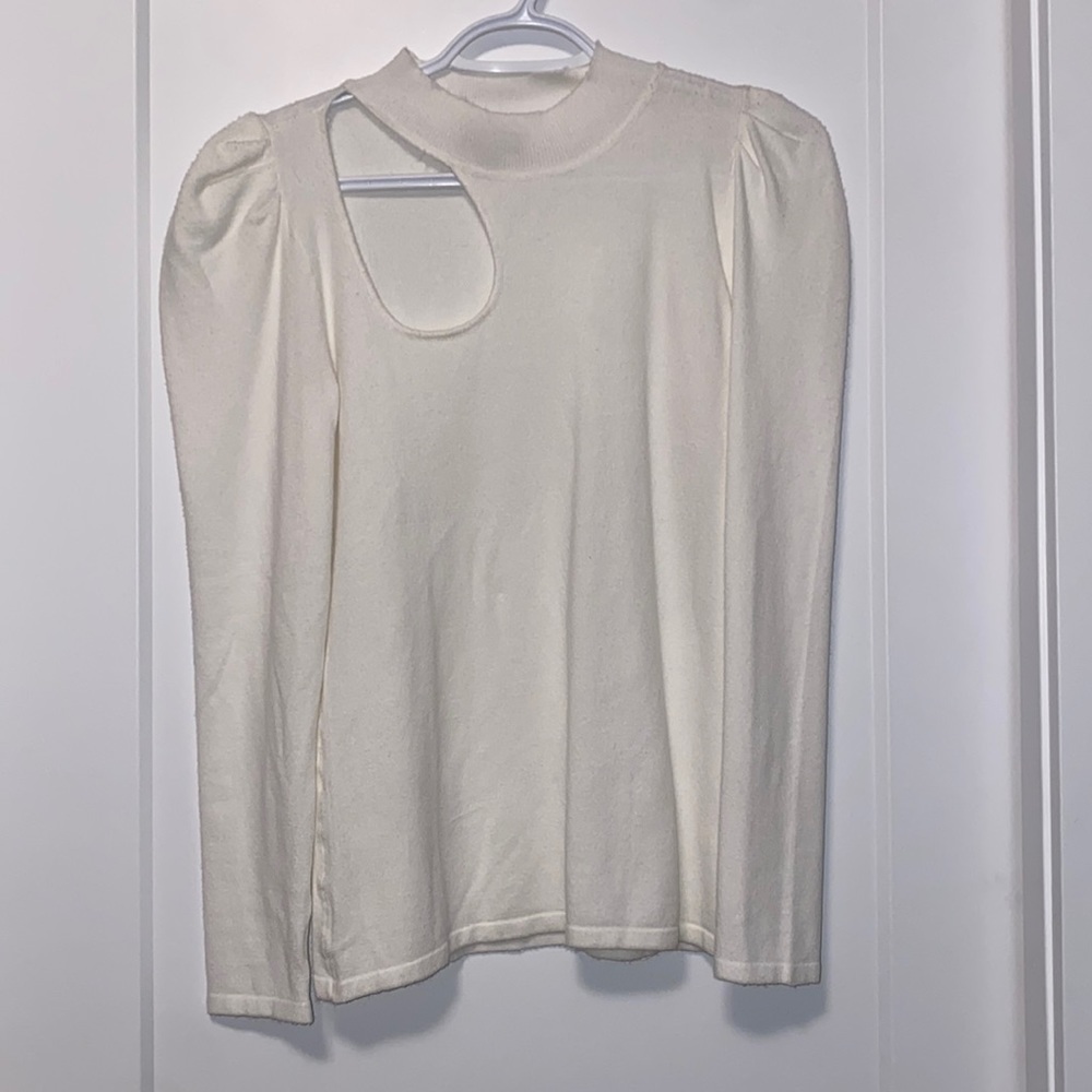 Cyrus White Cut Out sweater